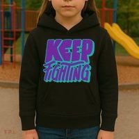 Keep Fighting Suicide Prevention Awareness Retro Kids Hoodie thumb 3