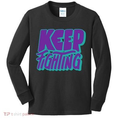 Keep Fighting Suicide Prevention Awareness Retro Kids Long Sleeve Shirt