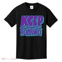Keep Fighting Suicide Prevention Awareness Retro Kids T-Shirt thumb 0