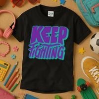 Keep Fighting Suicide Prevention Awareness Retro Kids T-Shirt thumb 3