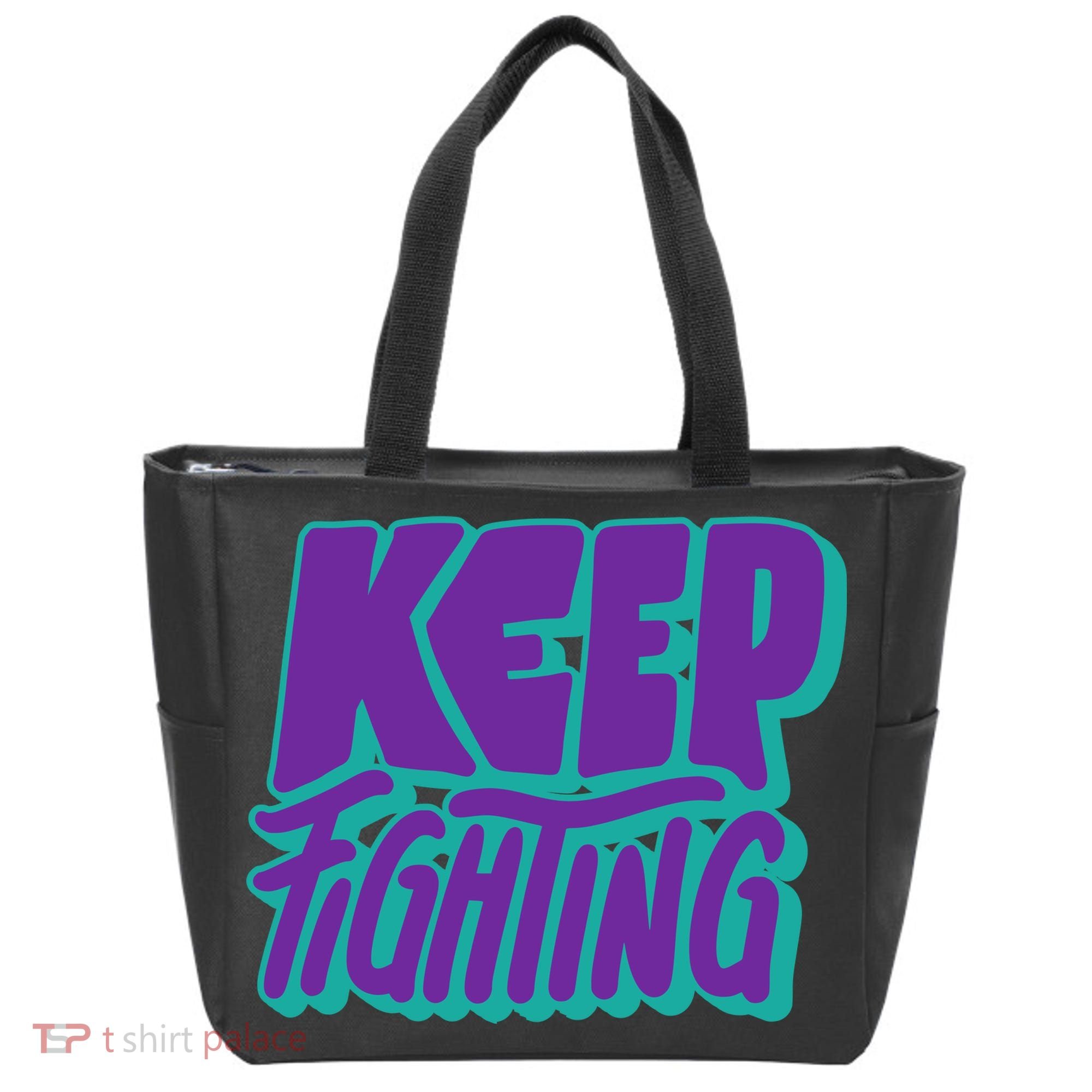 Keep Fighting Suicide Prevention Awareness Retro Tote Bag