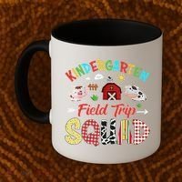 Kindergarten Field Trip Squad Teacher Students Farm Animal Coffee Mug thumb 2