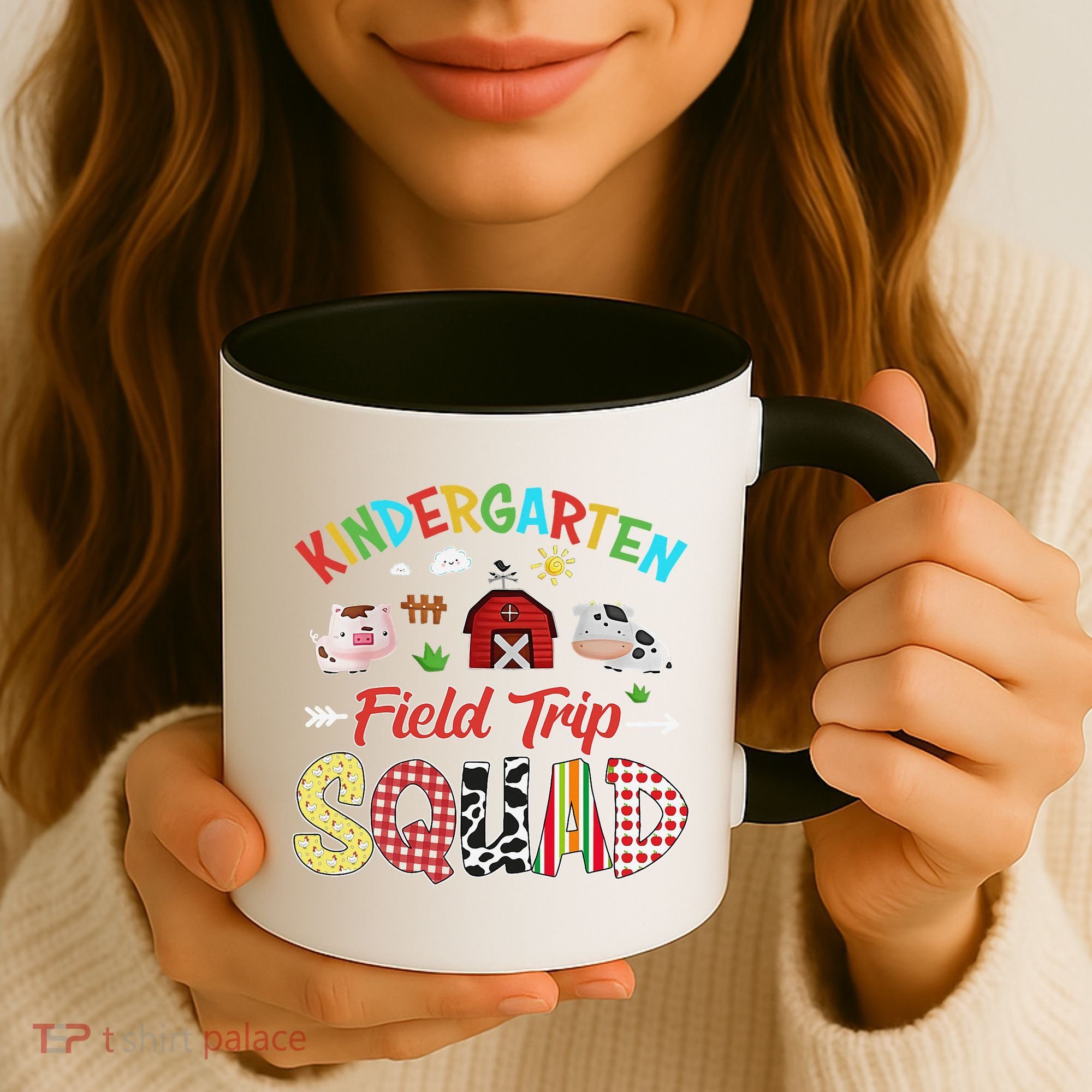 Kindergarten Field Trip Squad Teacher Students Farm Animal Coffee Mug