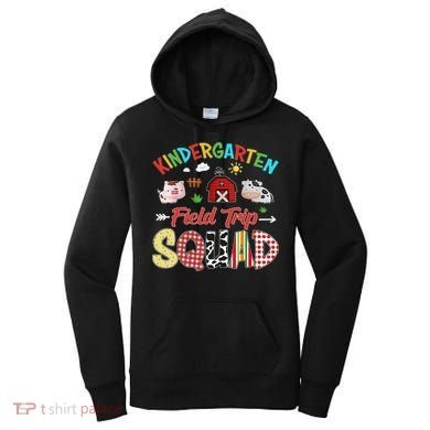 Kindergarten Field Trip Squad Teacher Students Farm Animal Women's Hoodie