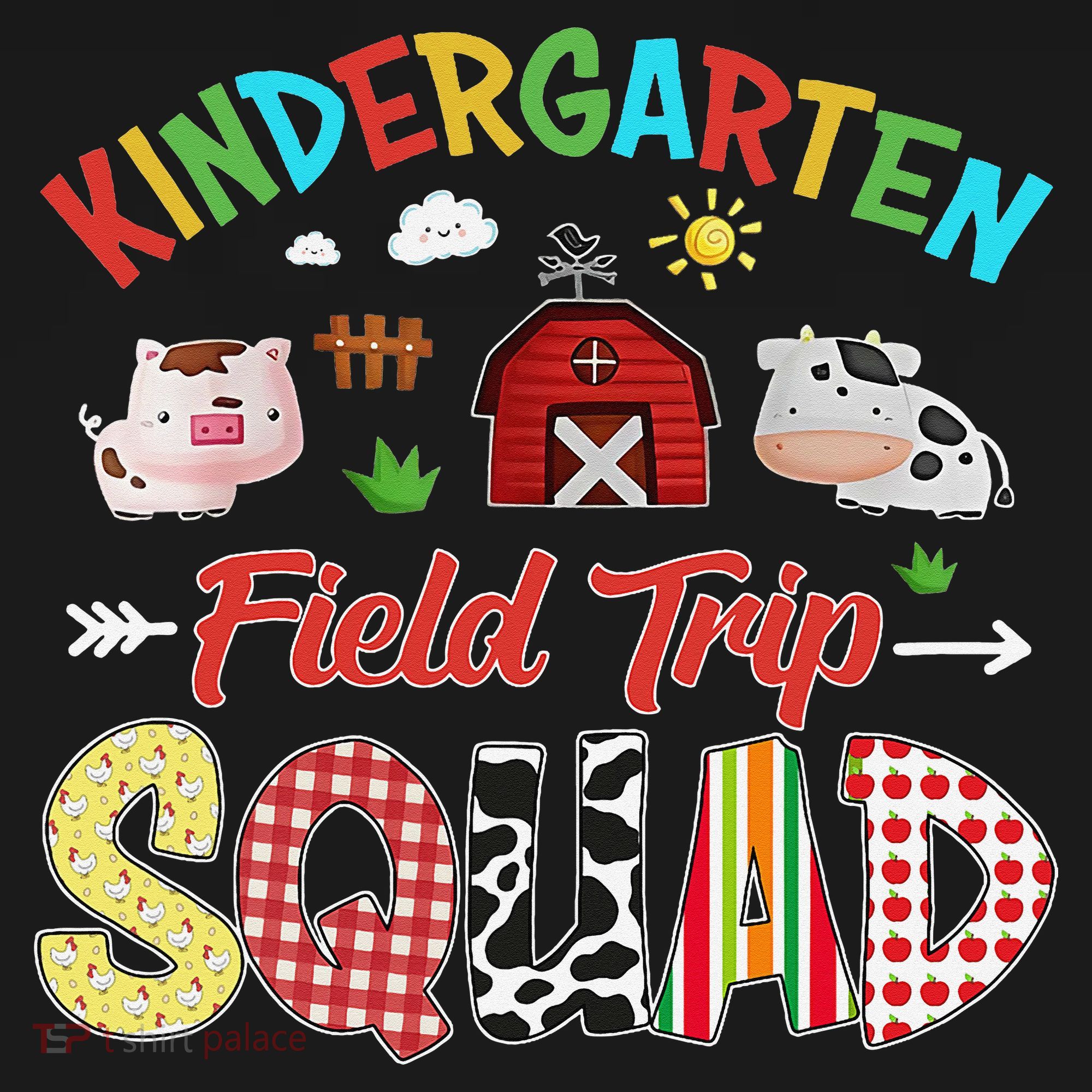 Kindergarten Field Trip Squad Teacher Students Farm Animal Women's Tank Top