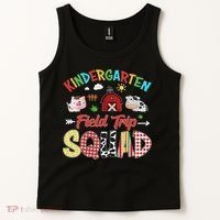 Kindergarten Field Trip Squad Teacher Students Farm Animal Tank Top thumb 2