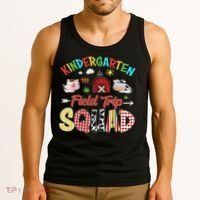 Kindergarten Field Trip Squad Teacher Students Farm Animal Tank Top thumb 3