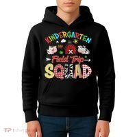 Kindergarten Field Trip Squad Teacher Students Farm Animal Kids Hoodie thumb 4