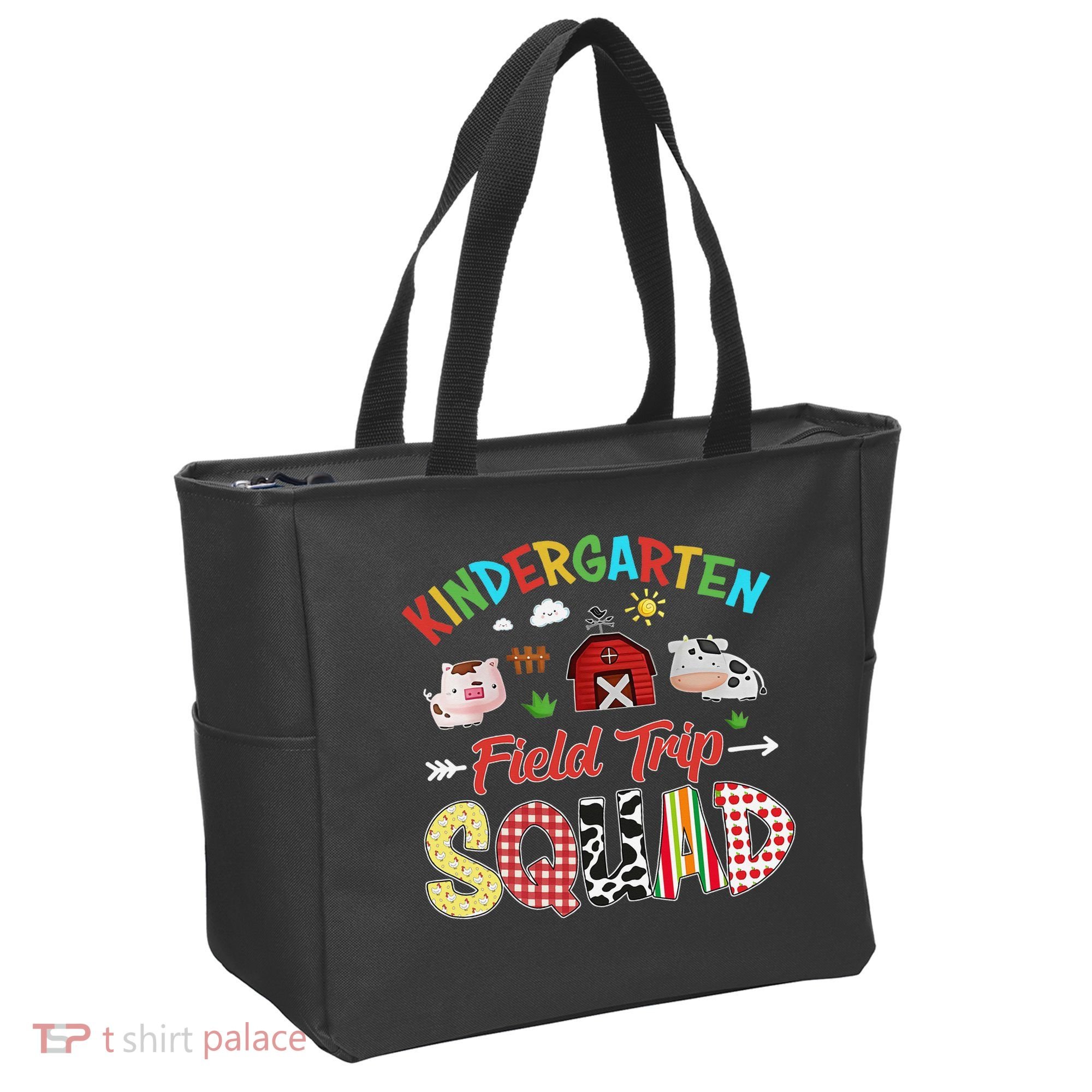 Kindergarten Field Trip Squad Teacher Students Farm Animal Tote Bag