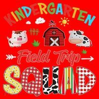 Kindergarten Field Trip Squad Teacher Students Farm Animal Santa Hat thumb 1