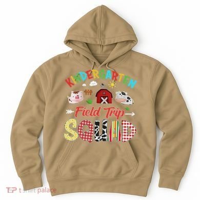 Kindergarten Field Trip Squad Teacher Students Farm Animal Hoodie