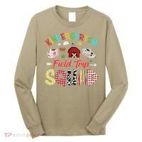 Kindergarten Field Trip Squad Teacher Students Farm Animal Long Sleeve Shirt thumb 0