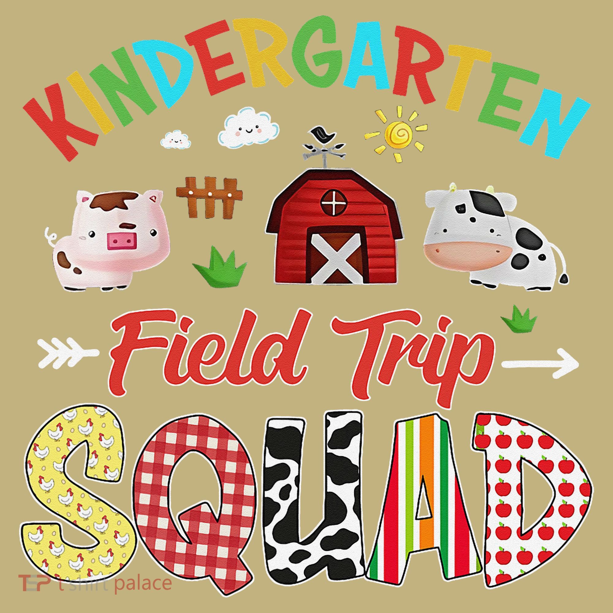 Kindergarten Field Trip Squad Teacher Students Farm Animal Sweatshirt
