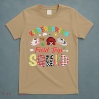 Kindergarten Field Trip Squad Teacher Students Farm Animal T-Shirt thumb 5