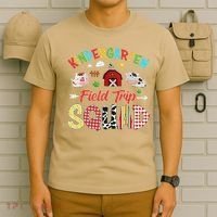 Kindergarten Field Trip Squad Teacher Students Farm Animal T-Shirt thumb 6