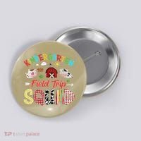 Kindergarten Field Trip Squad Teacher Students Farm Animal Button thumb 0