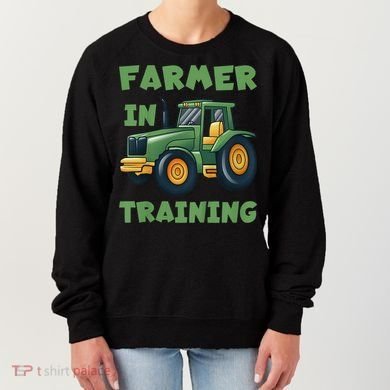 Kids Funny Tractor Boy Farmer In Training Gift Women's Sweatshirt