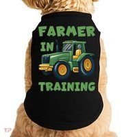 Kids Funny Tractor Boy Farmer In Training Gift Doggie Tank thumb 0