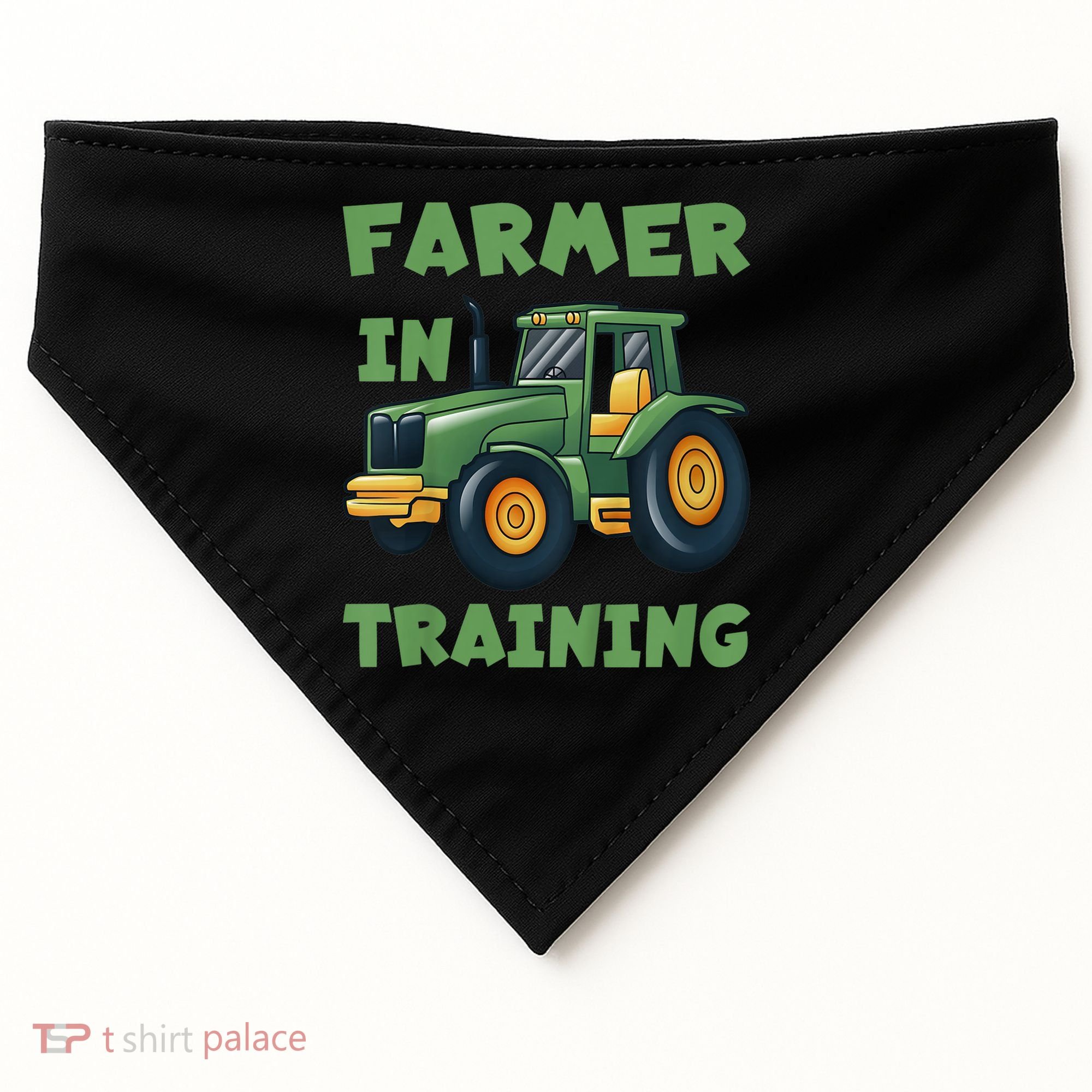Kids Funny Tractor Boy Farmer In Training Gift USA-Made Doggie Bandana