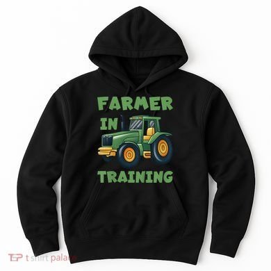 Kids Funny Tractor Boy Farmer In Training Gift Hoodie