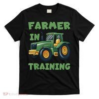 Kids Funny Tractor Boy Farmer In Training Gift T-Shirt thumb 0