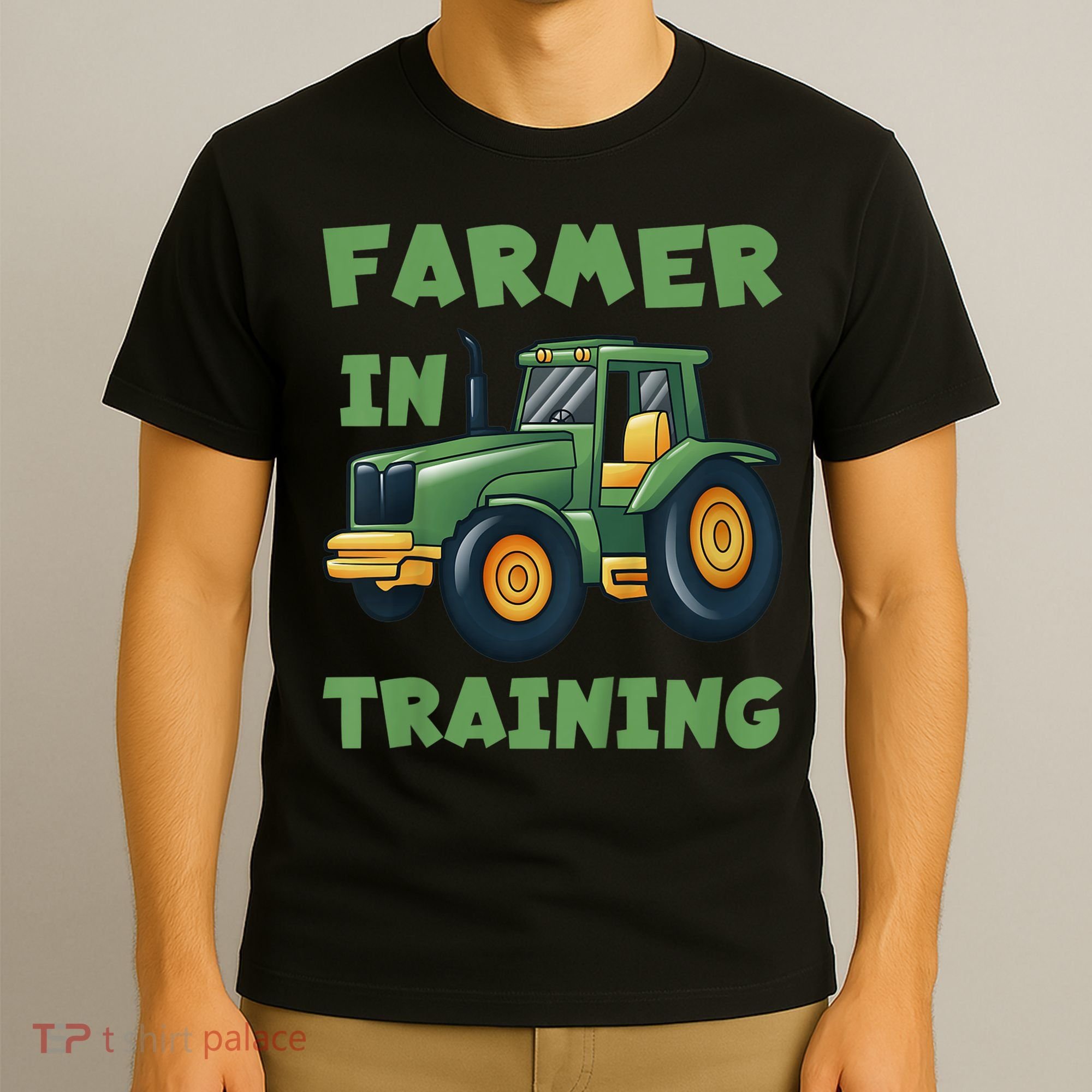 Kids Funny Tractor Boy Farmer In Training Gift T-Shirt