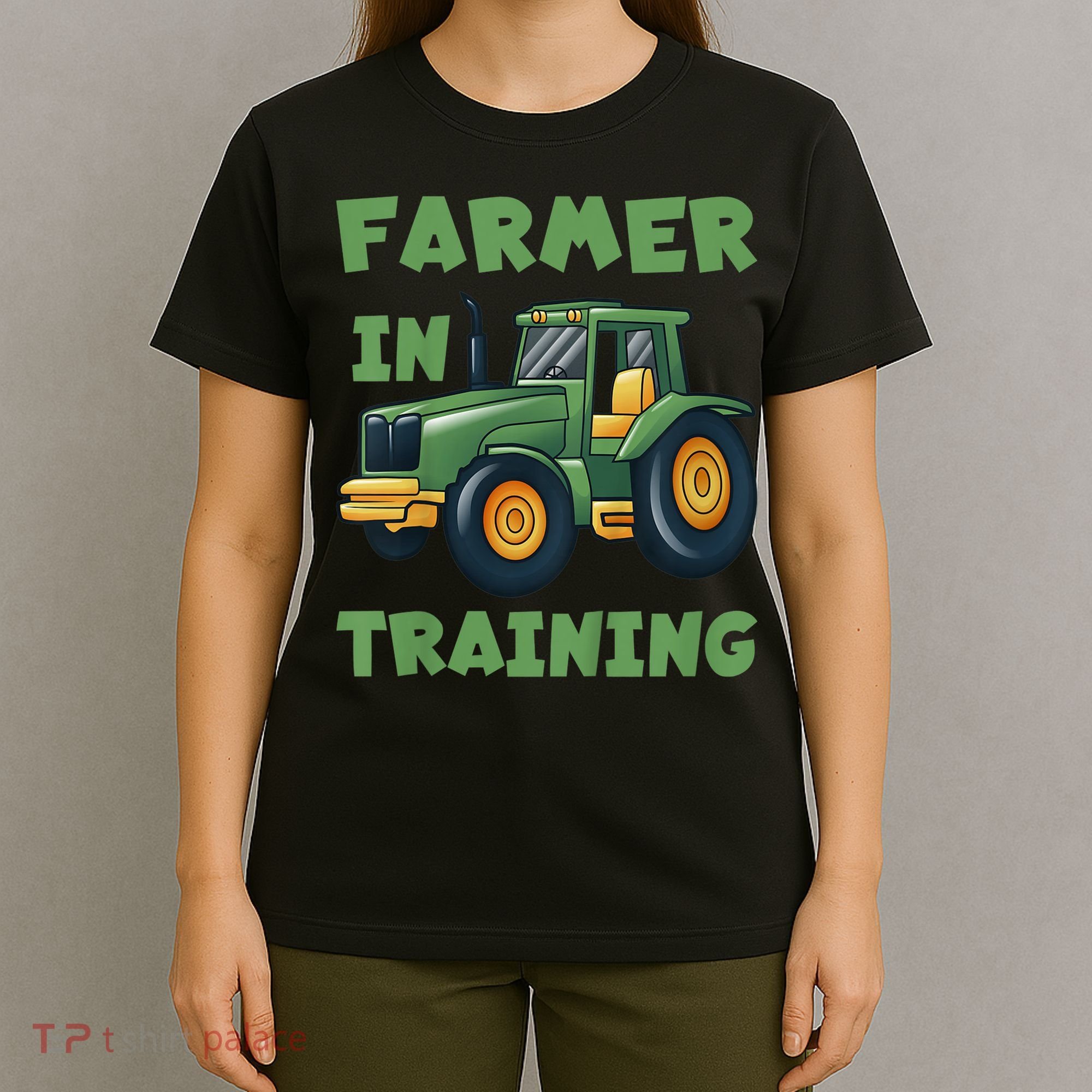 Kids Funny Tractor Boy Farmer In Training Gift T-Shirt