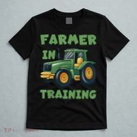 Kids Funny Tractor Boy Farmer In Training Gift T-Shirt thumb 5