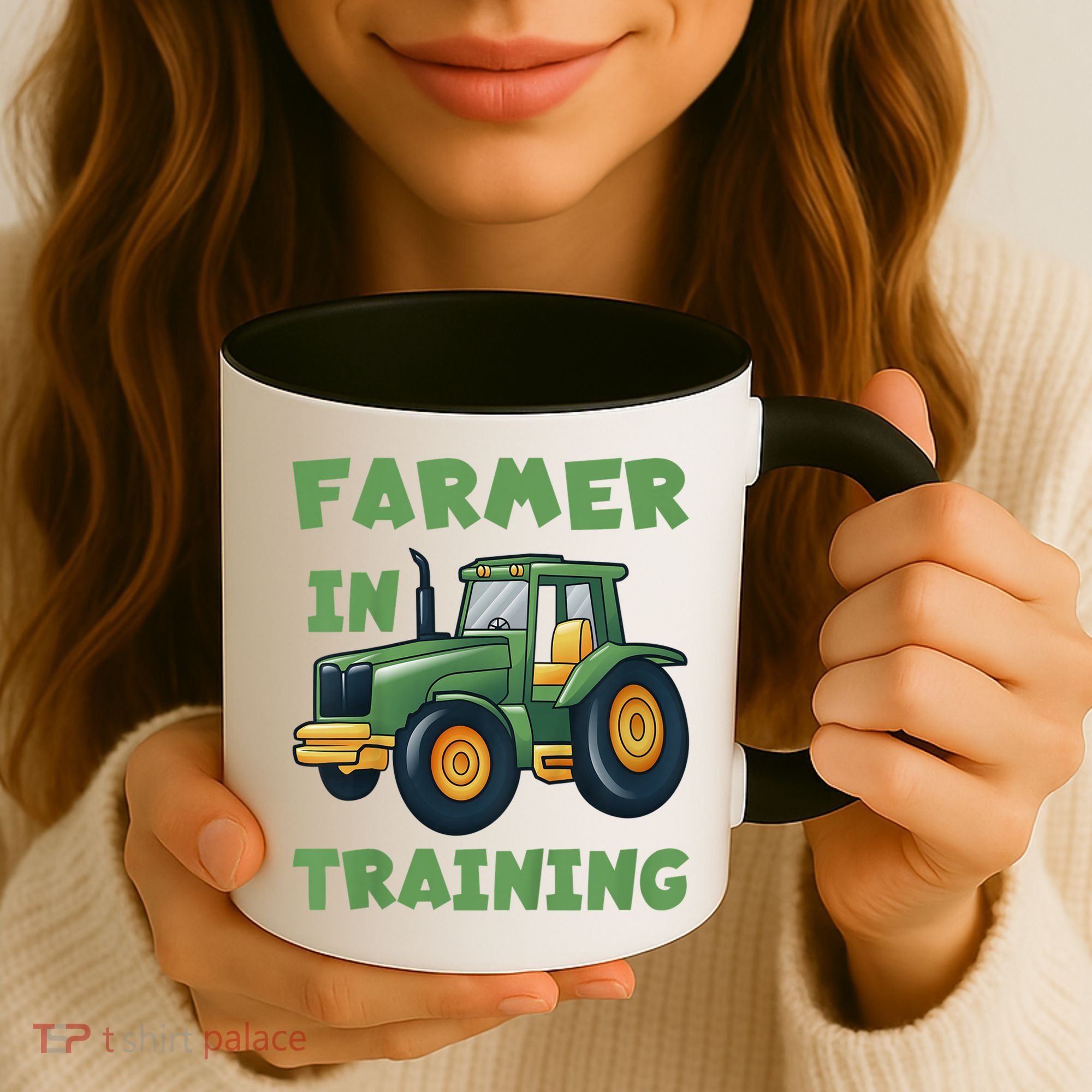 Kids Funny Tractor Boy Farmer In Training Gift Coffee Mug