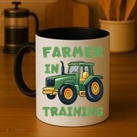 Kids Funny Tractor Boy Farmer In Training Gift Coffee Mug thumb 4