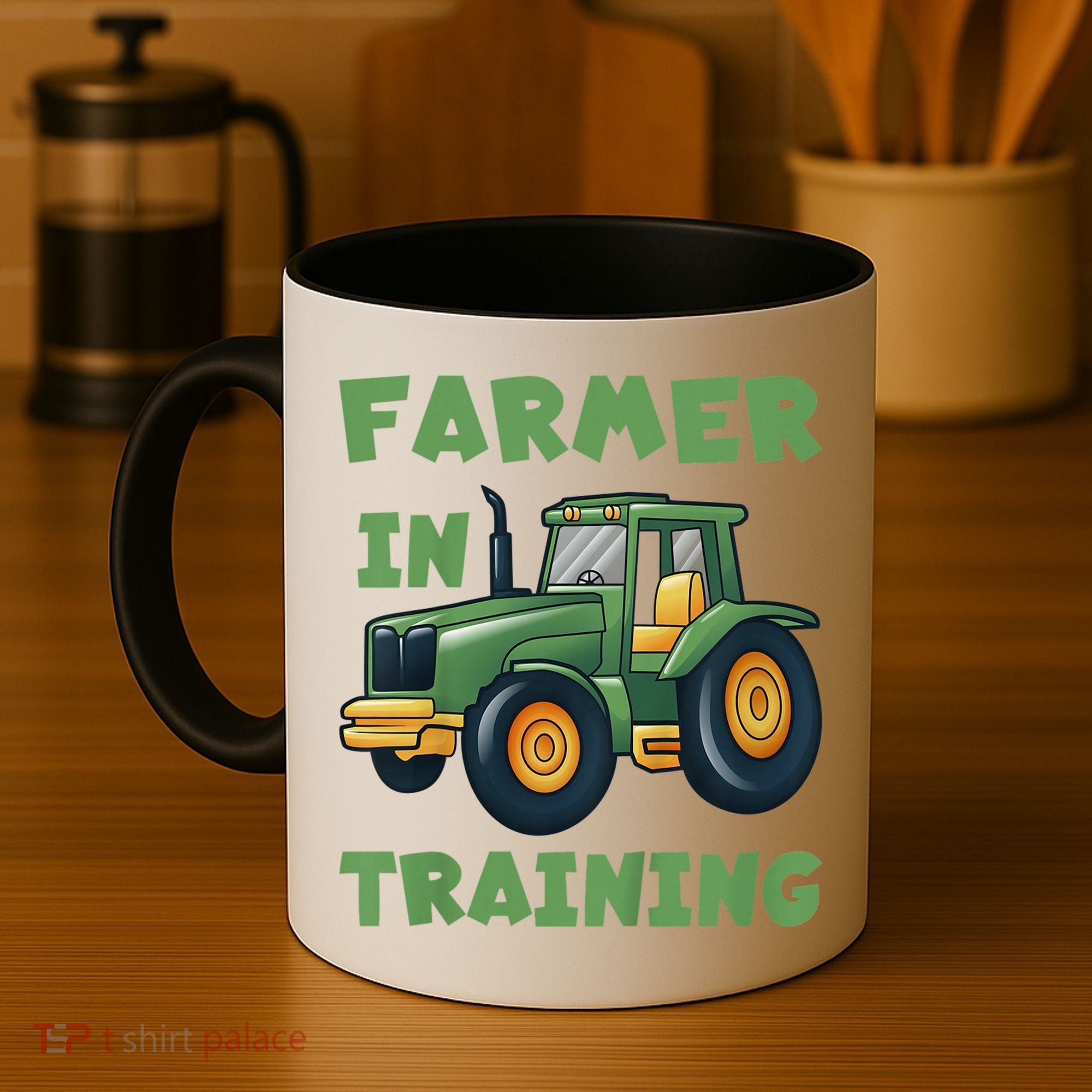 Kids Funny Tractor Boy Farmer In Training Gift Coffee Mug