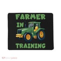 Kids Funny Tractor Boy Farmer In Training Gift Mousepad thumb 0