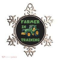 Kids Funny Tractor Boy Farmer In Training Gift Ornament thumb 0