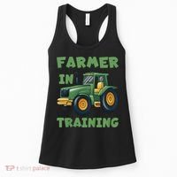 Kids Funny Tractor Boy Farmer In Training Gift Women's Tank Top thumb 0