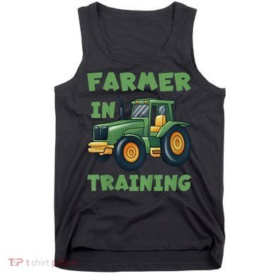 Kids Funny Tractor Boy Farmer In Training Gift Tank Top