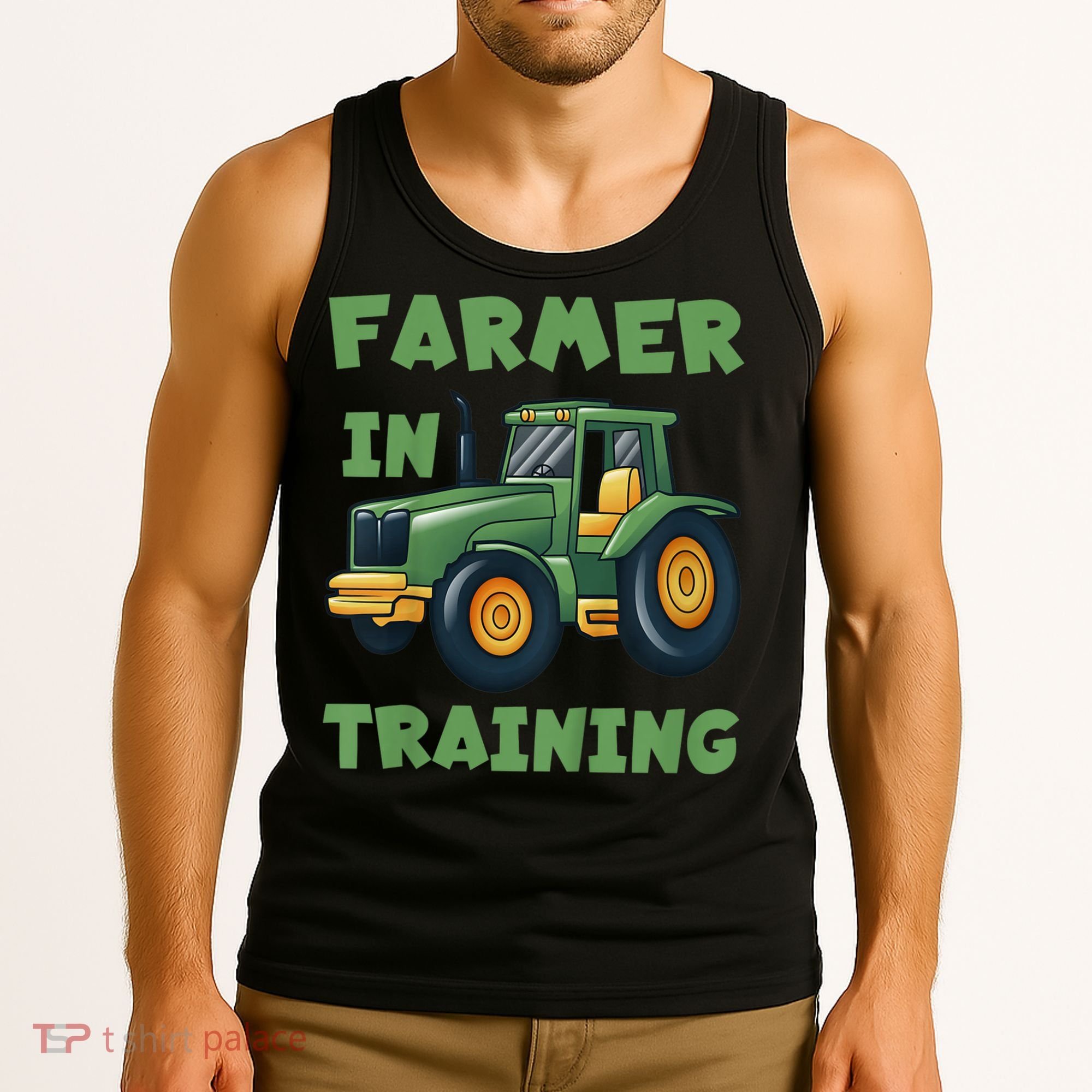 Kids Funny Tractor Boy Farmer In Training Gift Tank Top