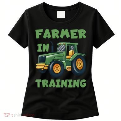 Kids Funny Tractor Boy Farmer In Training Gift Women's T-Shirt