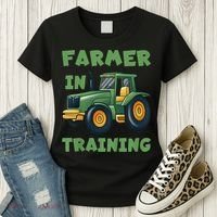 Kids Funny Tractor Boy Farmer In Training Gift Women's T-Shirt thumb 3