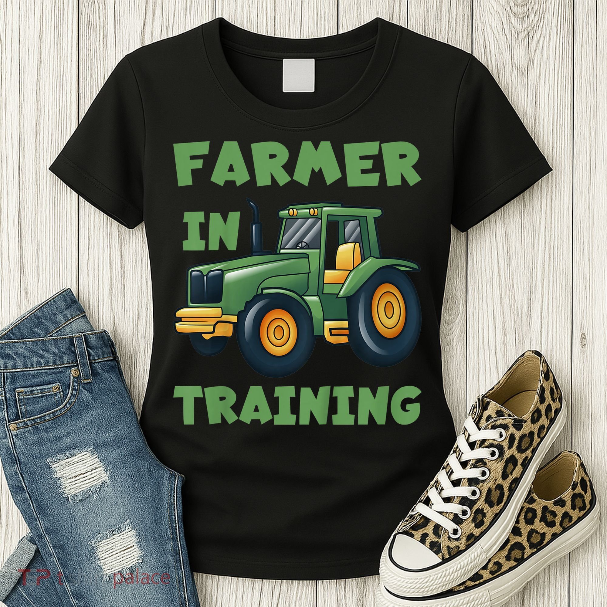 Kids Funny Tractor Boy Farmer In Training Gift Women's T-Shirt