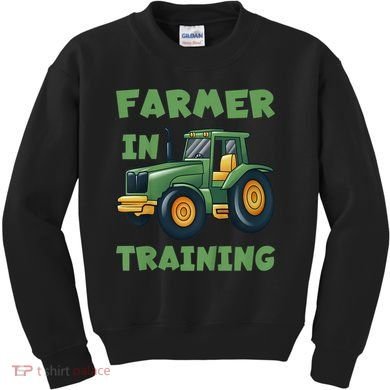 Kids Funny Tractor Boy Farmer In Training Gift Kids Sweatshirt