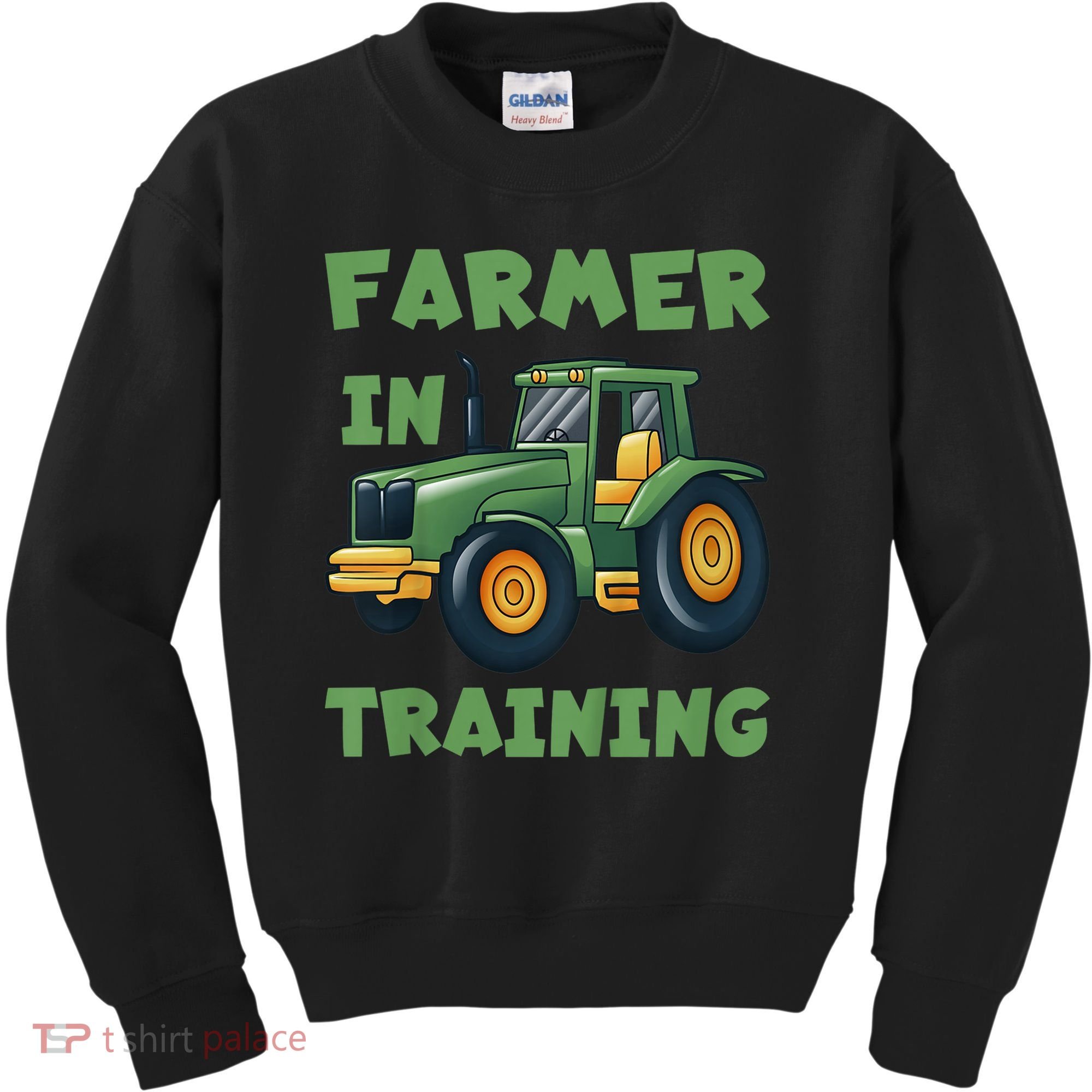Kids Funny Tractor Boy Farmer In Training Gift Kids Sweatshirt