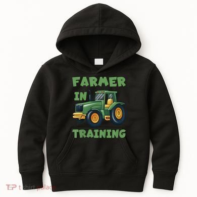 Kids Funny Tractor Boy Farmer In Training Gift Kids Hoodie