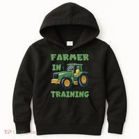 Kids Funny Tractor Boy Farmer In Training Gift Kids Hoodie thumb 0