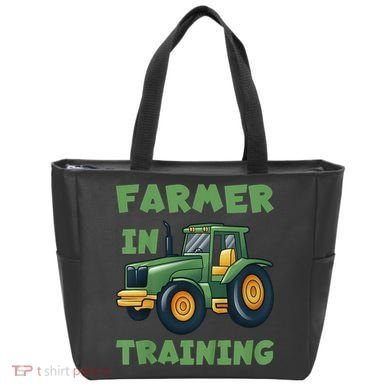 Kids Funny Tractor Boy Farmer In Training Gift Tote Bag