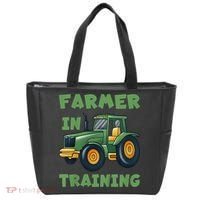 Kids Funny Tractor Boy Farmer In Training Gift Tote Bag thumb 0