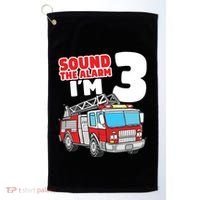 Kids Fire Truck 3 Year Old Firefighter 3rd Birthday Boy Golf Towel thumb 0