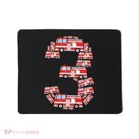 Kids Fire Truck 3rd Birthday Boy 3 Year Old Firefighter Mousepad thumb 0
