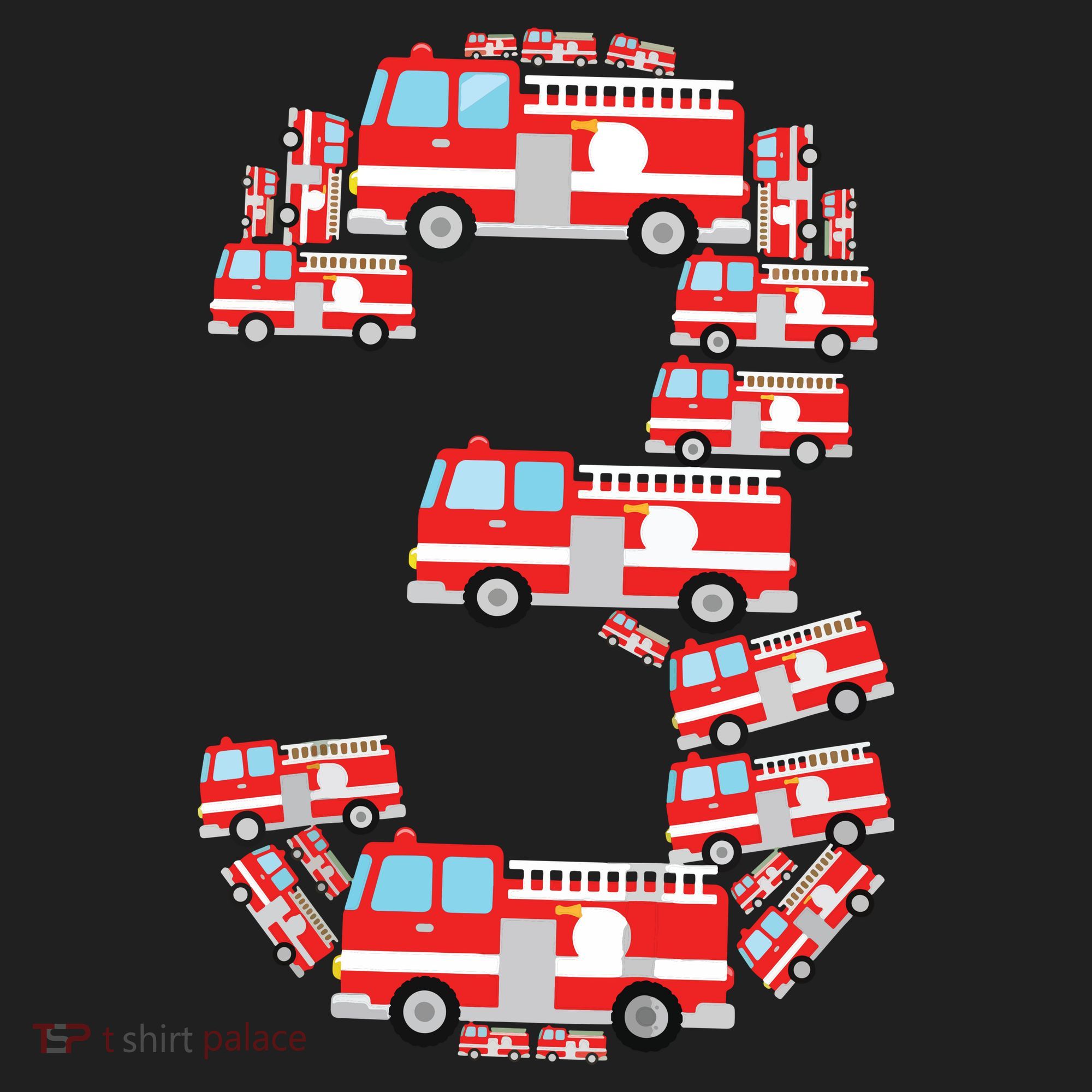 Kids Fire Truck 3rd Birthday Boy 3 Year Old Firefighter Golf Towel