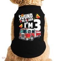 Kids Fire Truck 3rd Birthday Boy Firefighter 3 Year Old Doggie Tank thumb 0