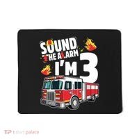 Kids Fire Truck 3rd Birthday Boy Firefighter 3 Year Old Mousepad thumb 0